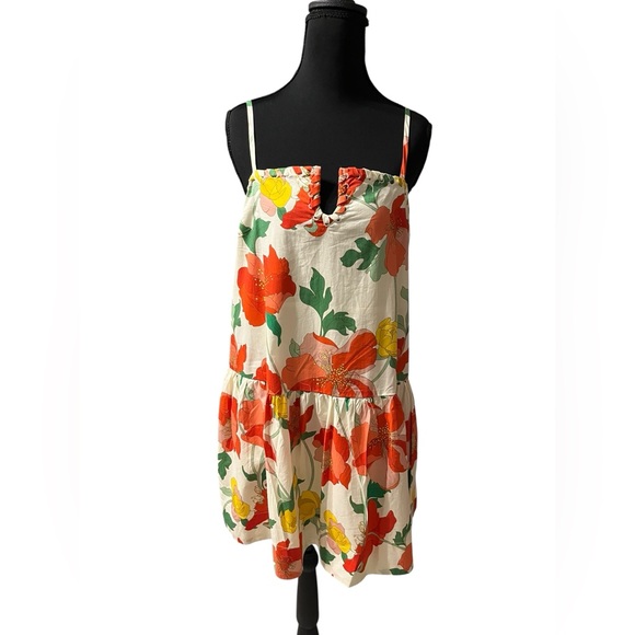 Entro Vibrant Floral Mini Dress Size Medium NWT - Picture 2 of 6